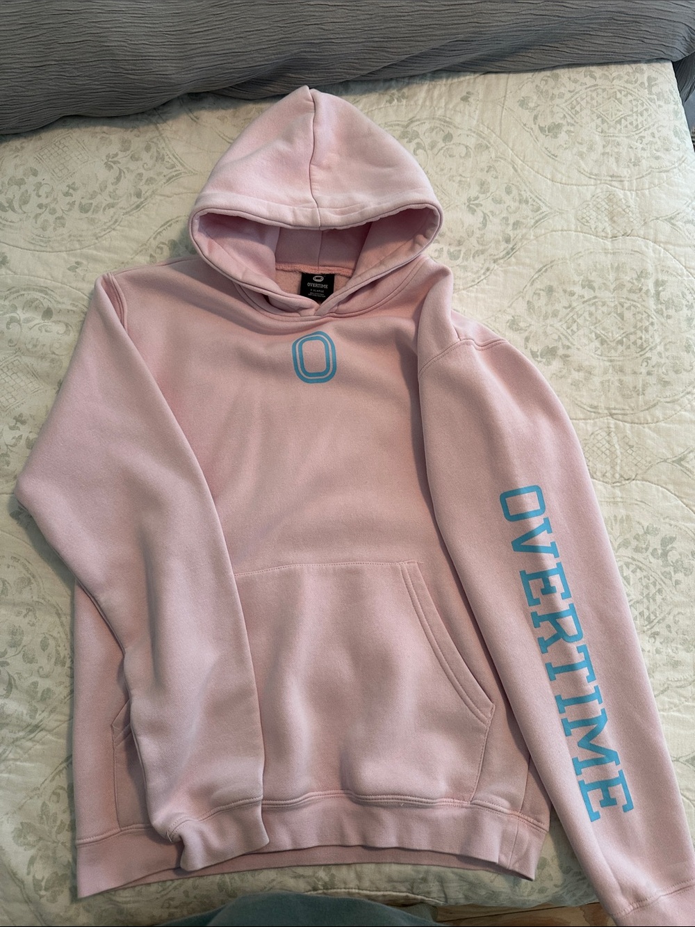 Overtime Logo Pink Hoodie Sweatshirt